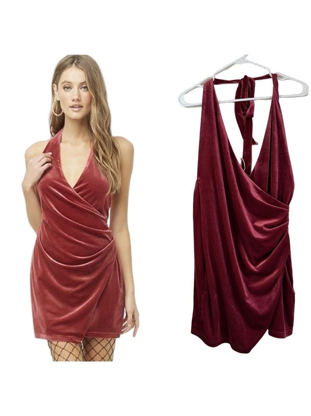 COTTON CANDY LA Velour Halter Dress